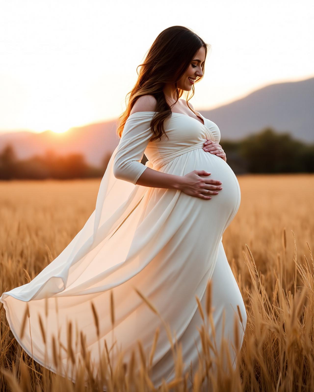 Expecting mother during a Smoky Mountains maternity session